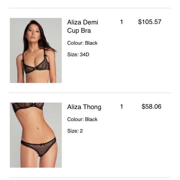 Agent Provocateur Lingerie Aliza Set NWT NWB